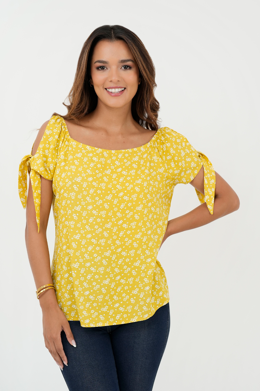 Yellow Blusas De Niñas En Chifon Blusa De Chifón Anaranjado