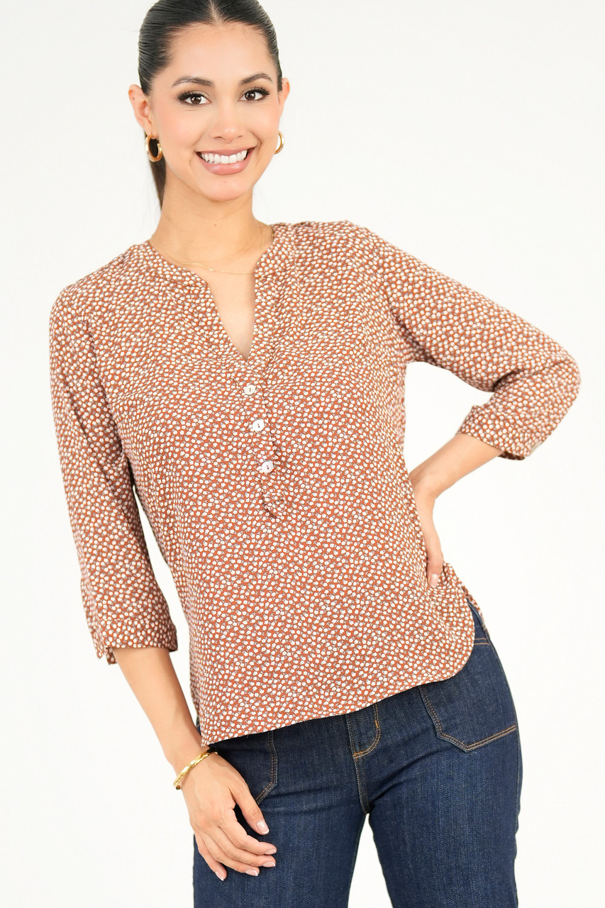 Blusa manga 3/4 cuello neru - Main Image