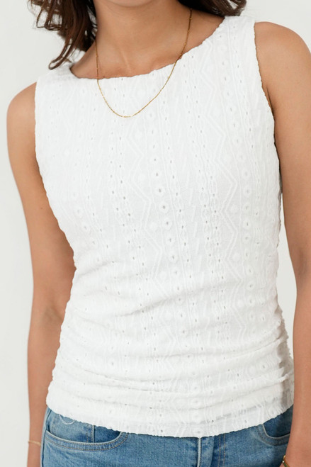 Polo Jacquard Labrado Aruna Escote Ojal