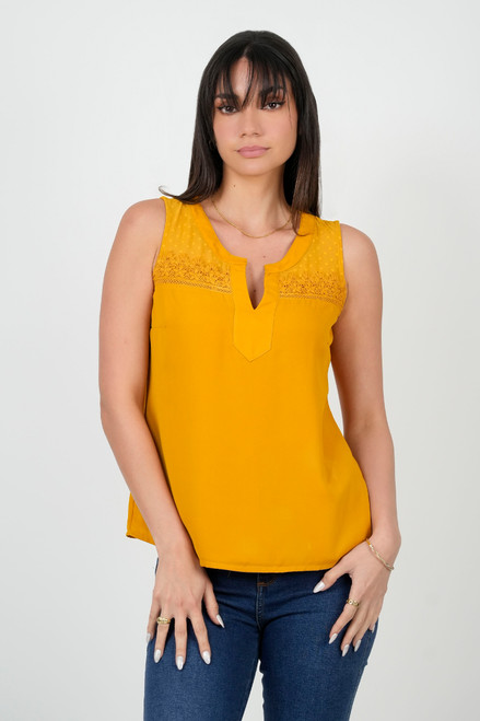Blusa Sin Mangas Gasa Americana