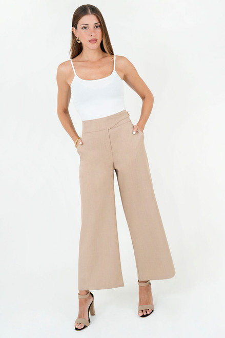 Pantalón Moda Palazo con Pretina Cruzada