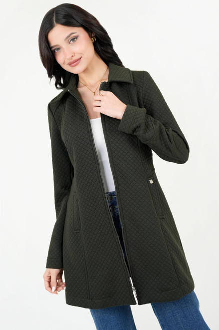Chaqueta Larga Tela Bomber