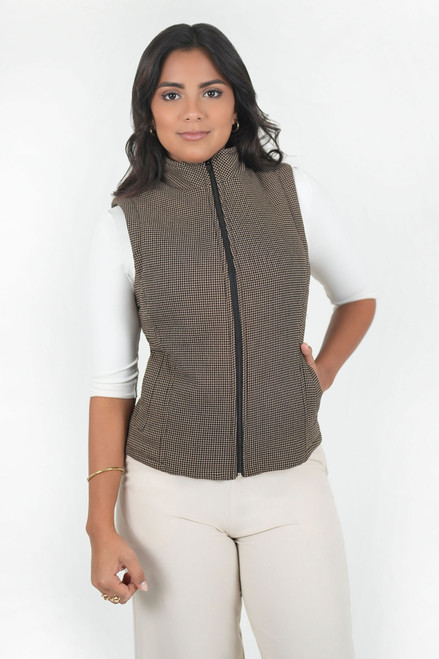 Chaleco corto acolchado Mini Vichi con cuello alto