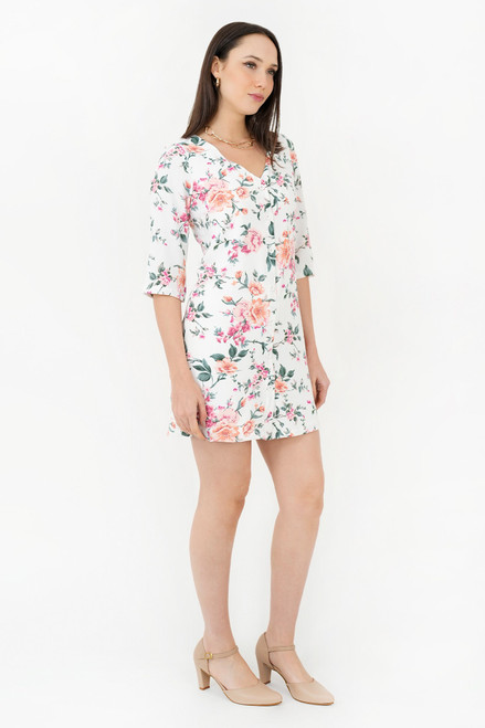 Vestido Corto Manga 3/4