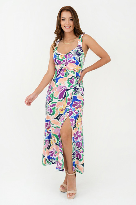 Maxi Vestido de Seda Estampada Maxi Vestido de Seda Estampada