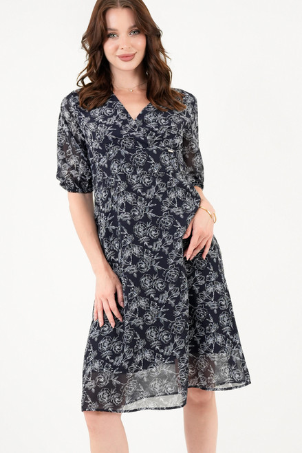 Vestido midi con escote V
