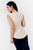 Blusa Seda Escote Ojal con Abertura en V