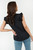 Blusa Gasa Crepé Escote Ojal con Ruffle