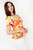 Blusa Vienna Estampada Escote Corazón con Busto Drapeado