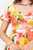 Blusa Vienna Estampada Escote Corazón con Busto Drapeado