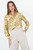 Blusa Manga Larga Rayon Estampado con Cuello Camisero