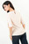 Blusa Escote Ojal Gasa Crepe Manga 3/4 Acampanada