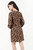 Vestido Corto Rayon Estampado Escote Ojal