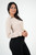 Blusa Manga Larga Vienna Chanel con Cuello Camisero y Pechera Decorativa