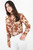 Blusa manga larga con pechera camisera