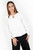 Blusa manga larga en seda con escote ojal