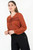 Blusa manga larga en tela Hindu