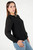 Blusa manga larga con cuello neru