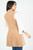 Chaleco largo en peluche teddy con cuello neru
