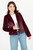 Chaqueta corta con cuello redondo