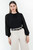 Blusa manga larga en gasa con detalle recogido
