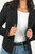 Blazer corto en suede en corte princesa