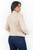 Blazer corto en suede en corte princesa