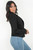 Blazer corto en suede en corte princesa