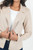 Blazer corto en suede en corte princesa