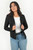 Blazer corto en suede en corte princesa