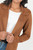 Blazer corto en suede en corte princesa