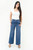 Pantalón recto en denim con basta ancha y bolsillos laterales