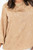 Blusa manga 3/4 en gasa hindu con escote ojal y mangas campana