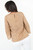 Blusa manga 3/4 en gasa hindu con escote ojal y mangas campana