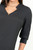 Blusa manga 3/4 en gasa crepe con cuello neru anatómico y escote V