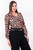 Blusa manga larga en Rayon Fernet con escote V