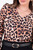 Blusa manga larga en Rayon Fernet con escote V