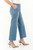 Pantalón recto en denim stretch con bolsillos laterales