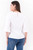 Blusa manga 3/4 en seda con escote V y mangas acampanadas