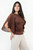 Polo manga 3/4 en Sutex/Brisa con escote ojal y mangas campana de gasa