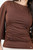 Polo manga 3/4 en Sutex/Brisa con escote ojal y mangas campana de gasa