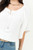 Blusa de Lino Florida Labrado con Volante