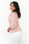 Blusa de Seda Corrugada Estampada con Volante