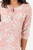 Blusa de Seda Corrugada Estampada con Volante