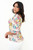 Blusa de Gasa Estampada con Mangas Abuchonadas