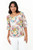Blusa de Gasa Estampada con Mangas Abuchonadas