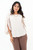 Blusa de Lino Labrado con Mangas Abiertas