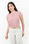 Blusa de Gasa con Canesú Transparente