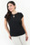 Blusa de Gasa con Canesú Transparente