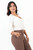 Blusa de Lino Florida Labrado con Cuello Neru